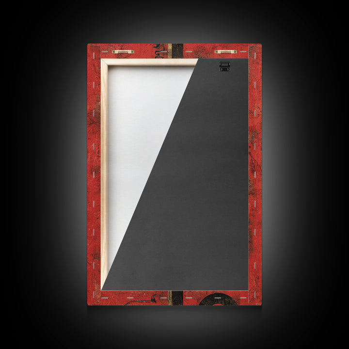 Red And Black Tribal Twin Profiles Wall Art, Abstract African Mask Portrait, Afrocentric Decor, Modern African Art Print