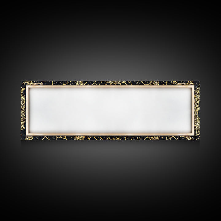 Black Gold Tribal Circle Canvas Print, African Abstract Pattern Wall Decor, Luxury Boho Textured Home Decor Gift For Living Room
