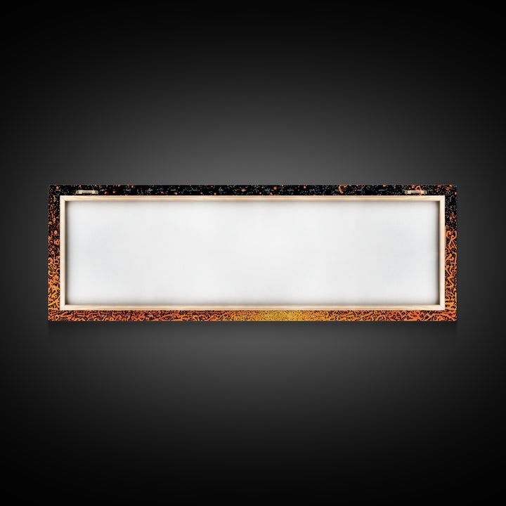 Orange Glowing Skyline Abstract Canvas Print, Modern Wall Decor, Burnt Orange Art, Statement Wall Art Prints, Luxury Canvas Art