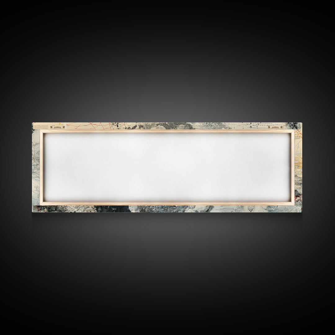 Beige Black Red Abstract Horizon Wall Art, Modern Canvas Art, Large Wall Art, Earth Tone Wall Decor, Statement Home Decor