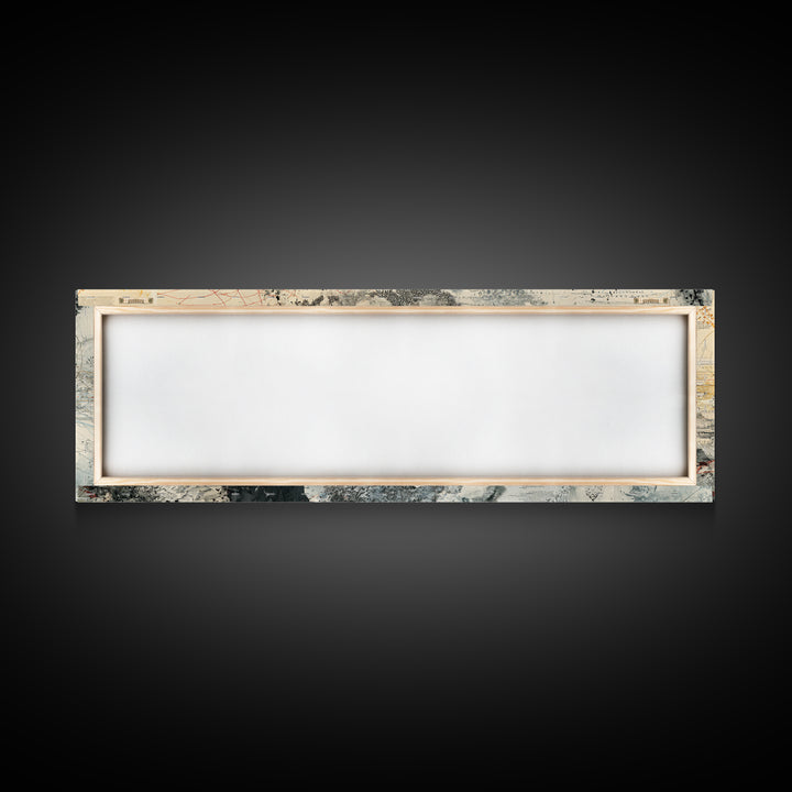 Beige Black Red Abstract Horizon Wall Art, Modern Canvas Art, Large Wall Art, Earth Tone Wall Decor, Statement Home Decor