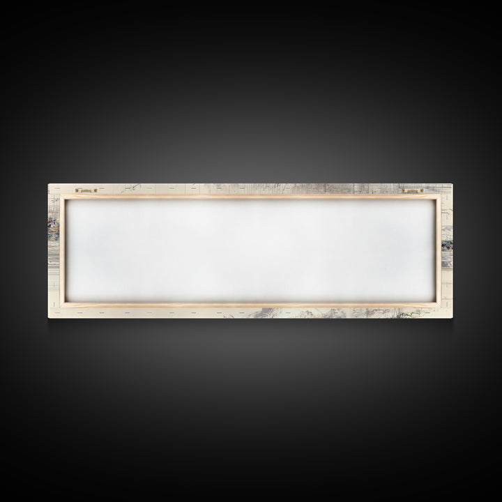 Neutral Ink Architectural Abstract Wall Art, Modern Canvas Art, Beige Wall Art, Office Decor, Contemporary Gallery Print