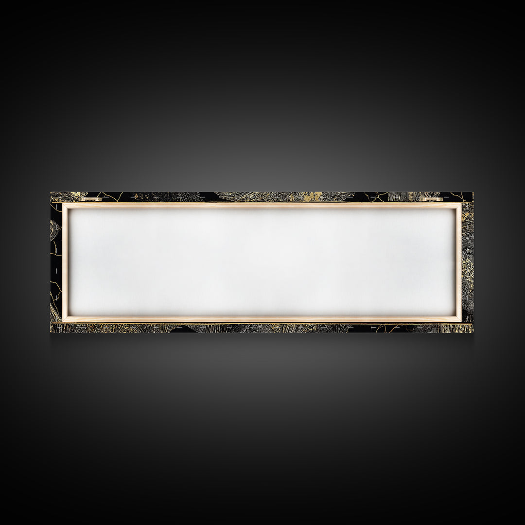 Gold Etched African Elder Profiles On Black Canvas Print, Elegant Tribal Portrait Wall Art, Luxury Afrocentric Home Decor