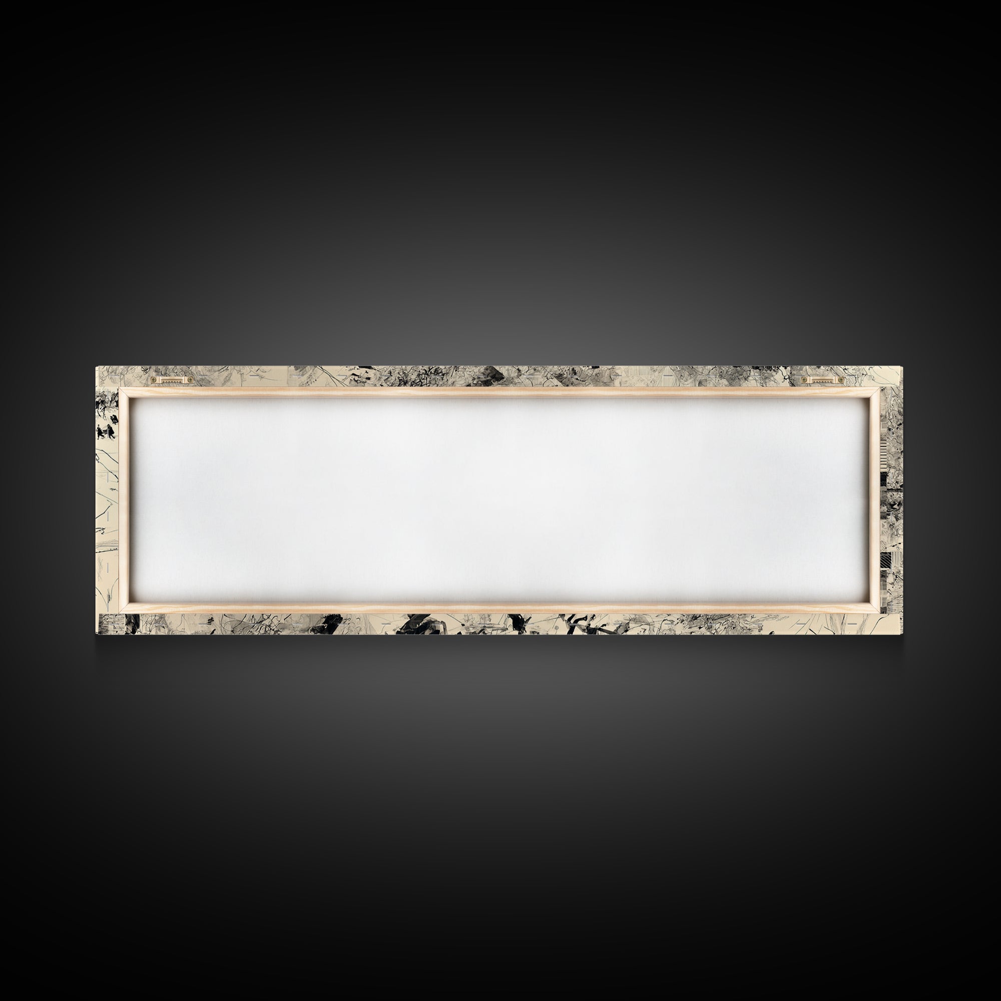 Monochrome African Migration Wall Art, Abstract Crowd Landscape, Black And White Culture Decor, Panoramic Art Print Home Gift