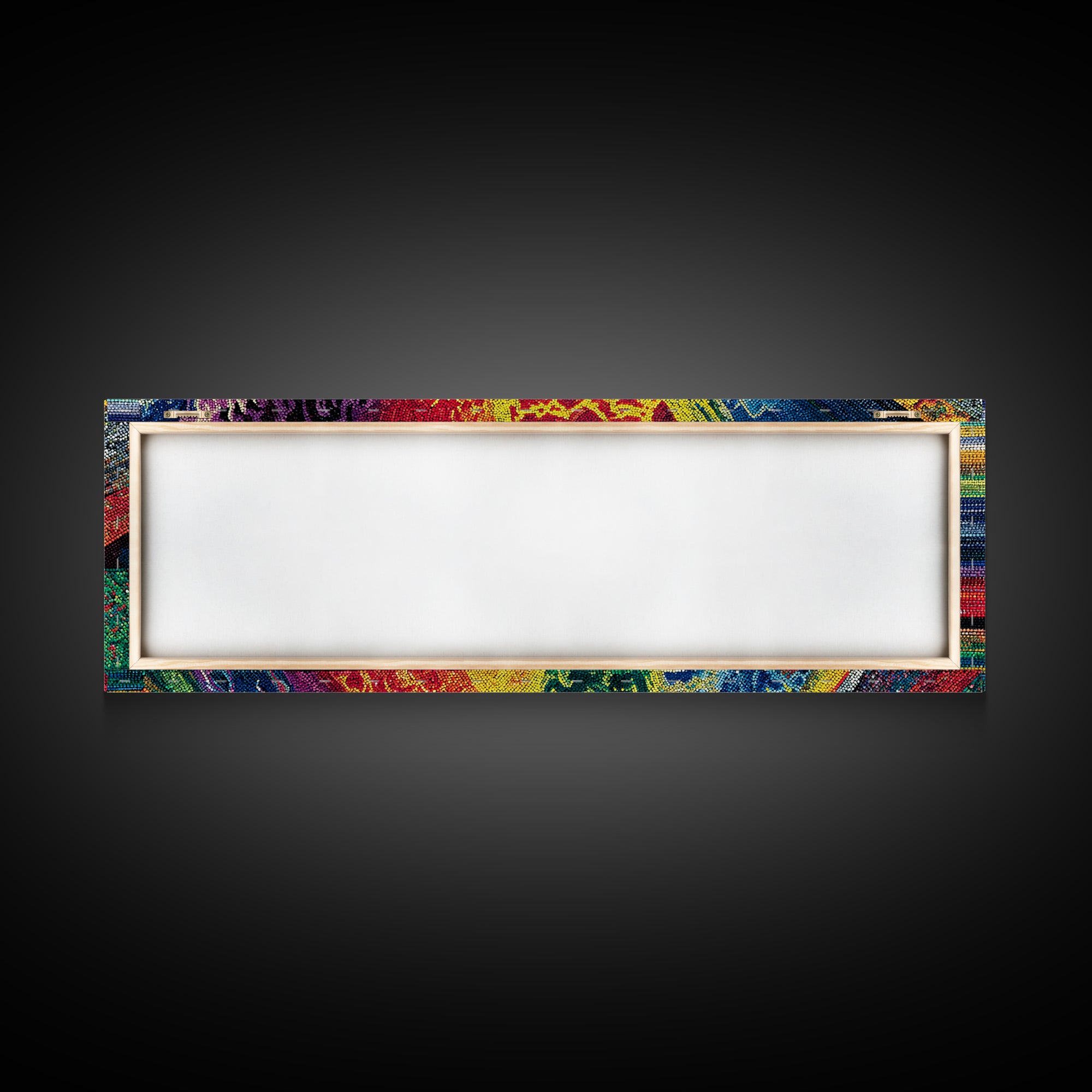 Explosive Rainbow Abstract Canvas Print, Textured African Inspired Landscape, Colorful Wall Art Decor, Modern Abstract Art