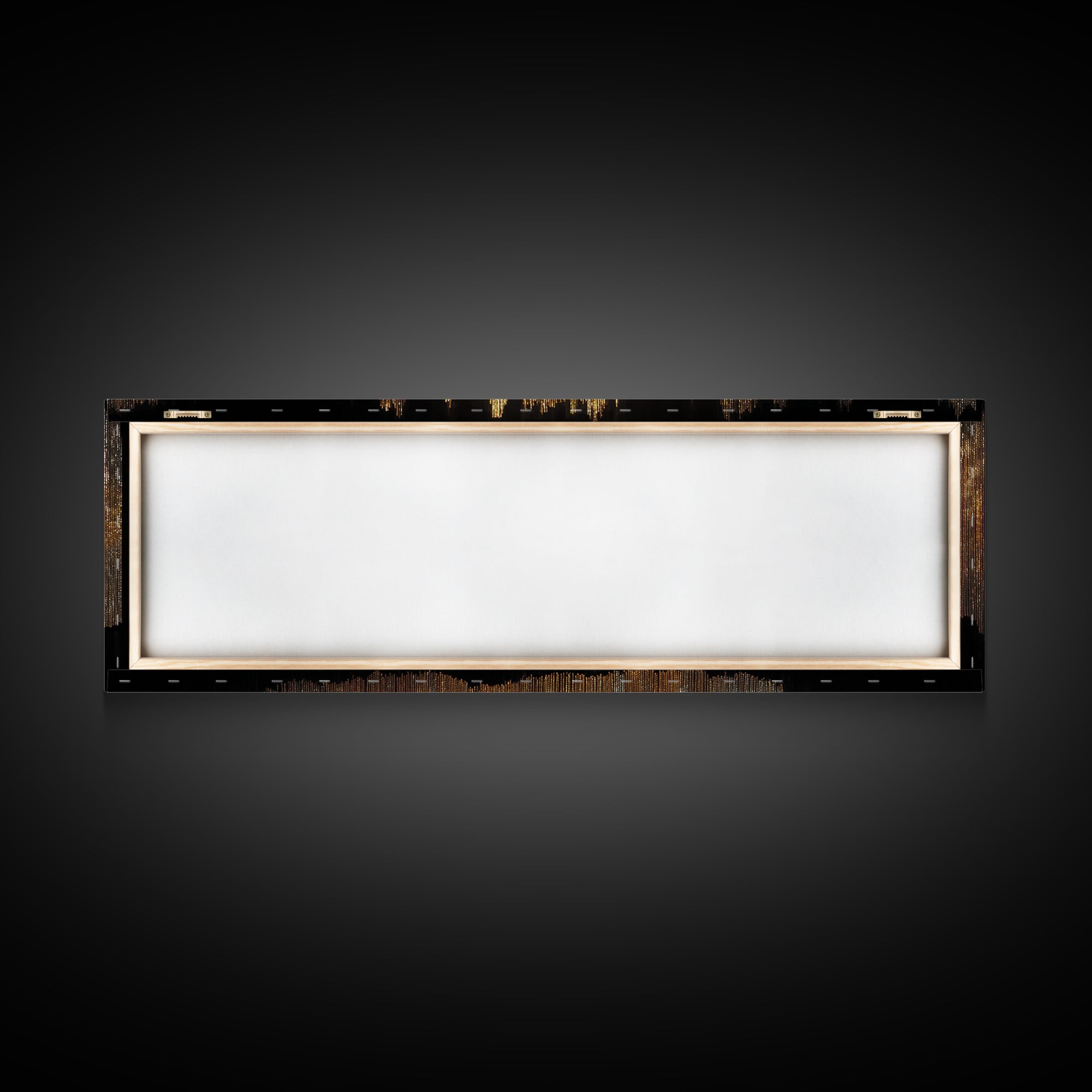 Golden Soundwave Light Abstract Wall Art, Luxury Canvas Art, Black And Gold Art, Statement Wall Decor, Elegant Home Art Print