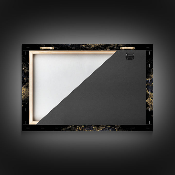 Golden Event Horizon Black Hole Canvas Print, Abstract Wall Art, Black And Gold Art, Luxury Canvas Art, Modern Home Decor