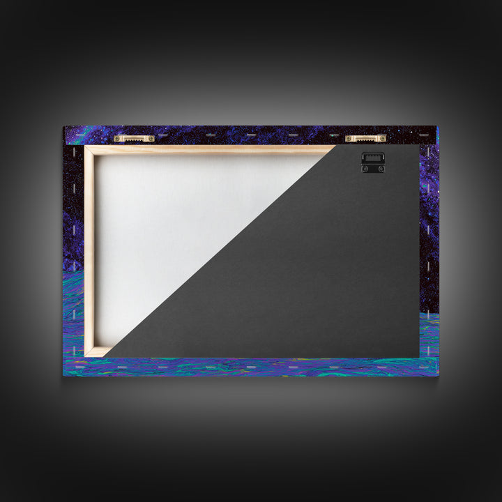 Retro Camper On Psychedelic Alien Planet Canvas Print, Digital Art, Afrofuturism Decor, Space Travel Poster, Unique Wall Decor