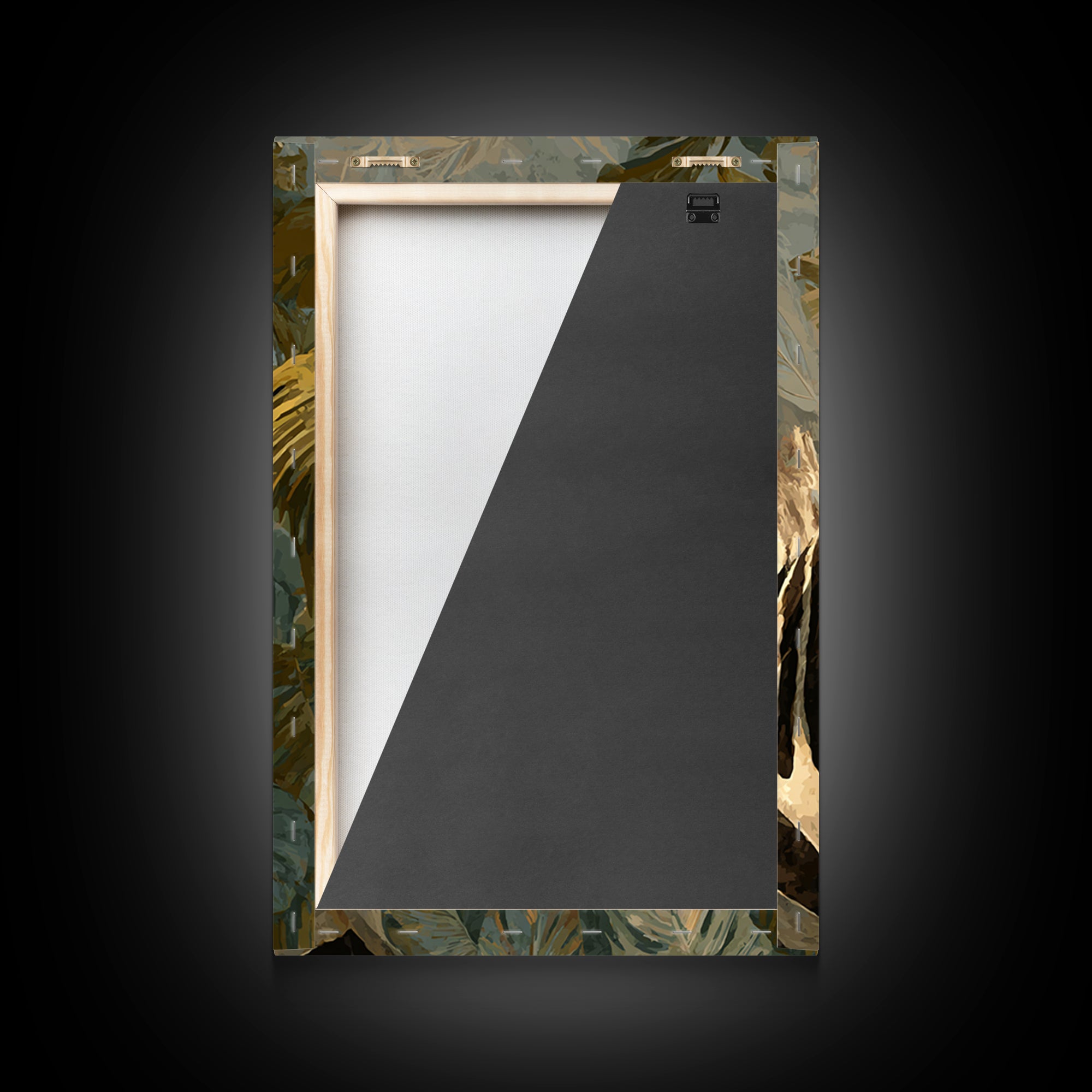 Zebra Portrait with Bold Graphic Stripe Pattern Framed Canvas Print, Animal Art, Wall Art, Living Room Decor, Creature, ANI-2x3-25