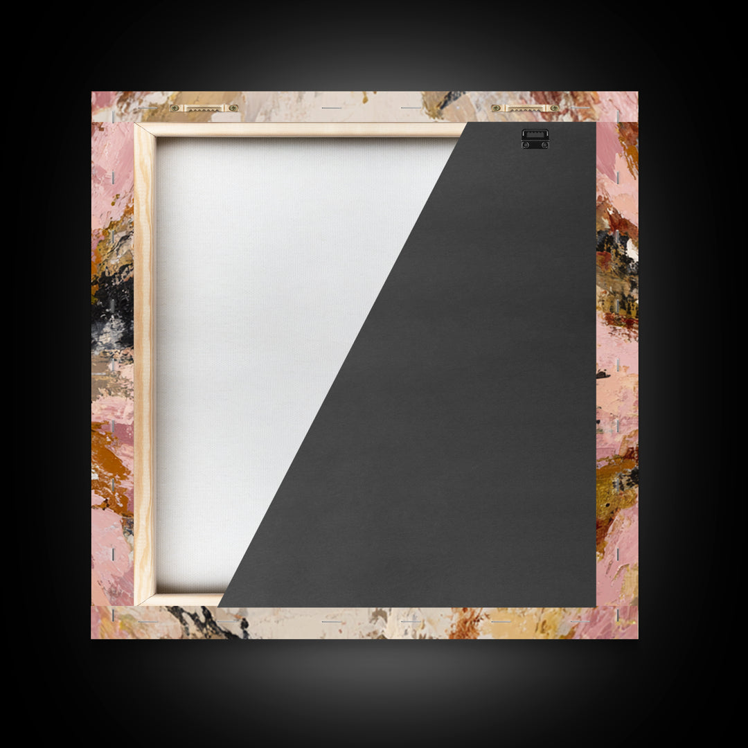 Contemporary Abstract with Layered Pigments and Energetic Canvas Print, Art, Framed Wall Art, Living Room Decor, ART-1x1-2