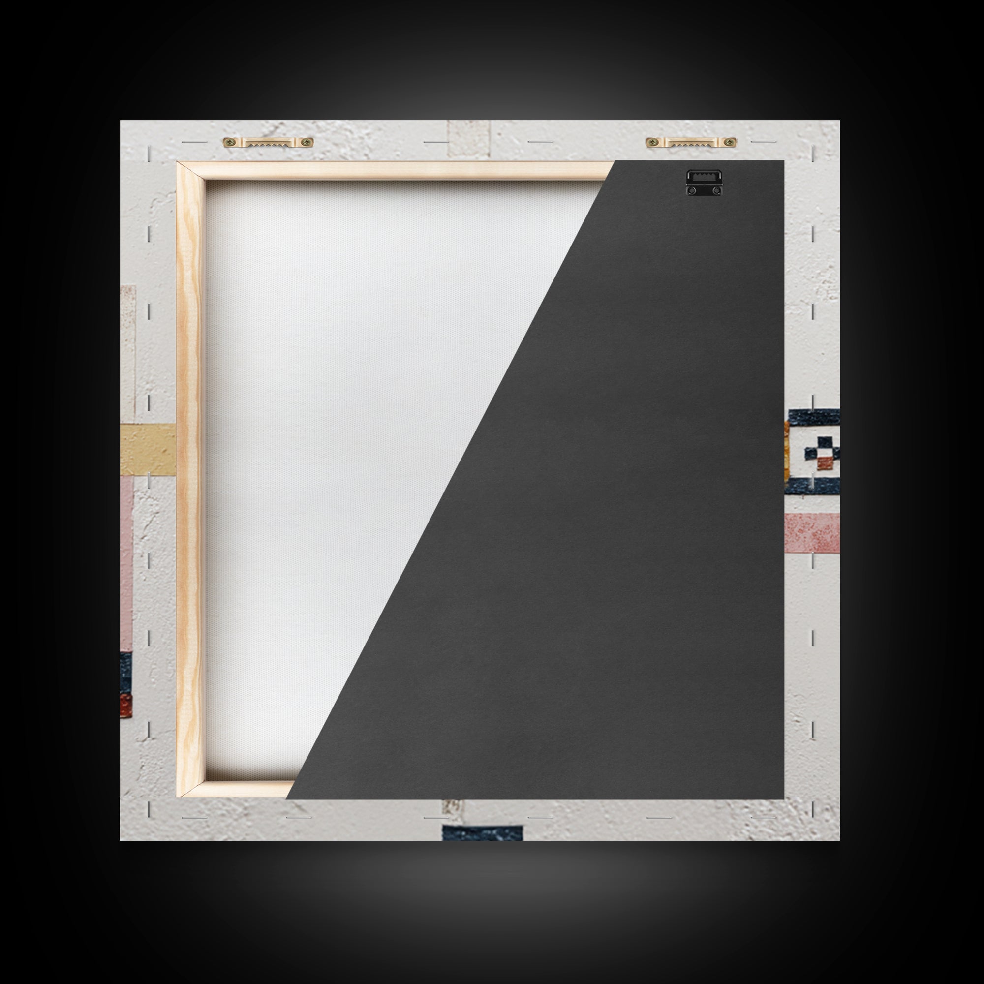 Geometric Color Study Framed Canvas Print, Art, Pink Wall Art, Living Room Decor, Fine Art, Textured Painting, ART-1x1-33