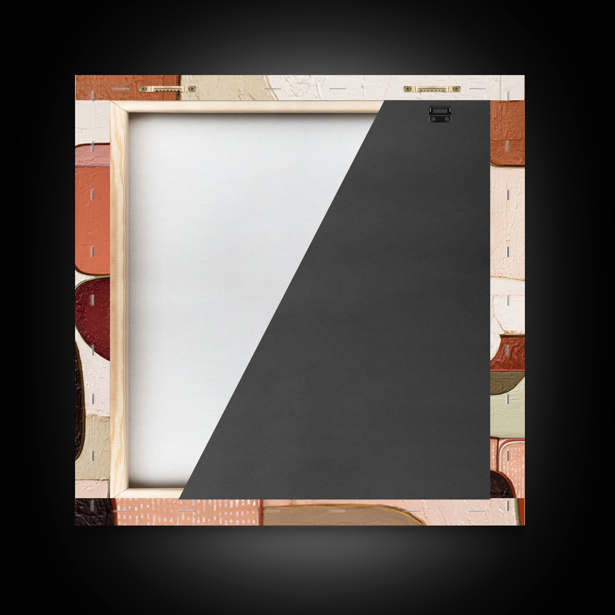Modern Sculptural Shapes Rendered as Painted Forms Canvas Print, Art, Framed Art, Living Room Decor, Abstract Art, ART-1x1-54