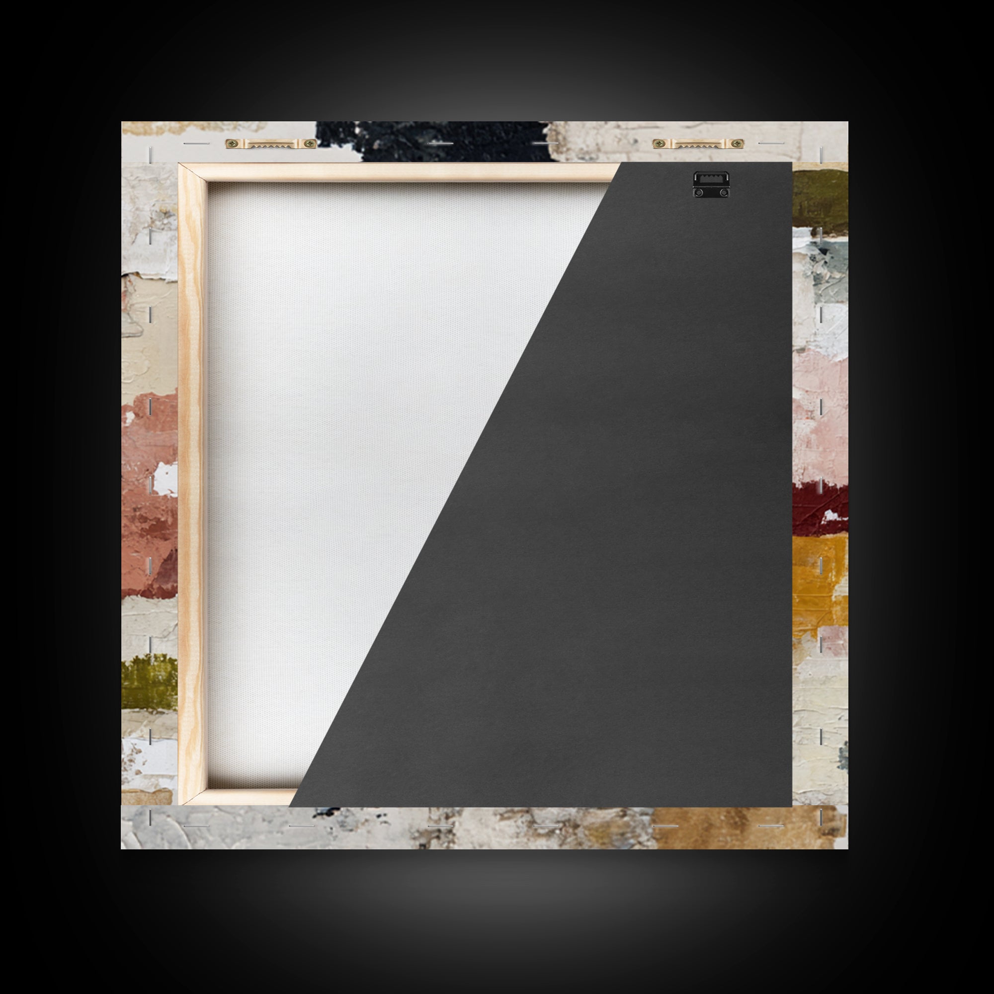 Contemporary Abstract with Layered Pigments and Energetic Canvas Print, Art, Abstract Wall Art, Living Room Decor, ART-1x1-74