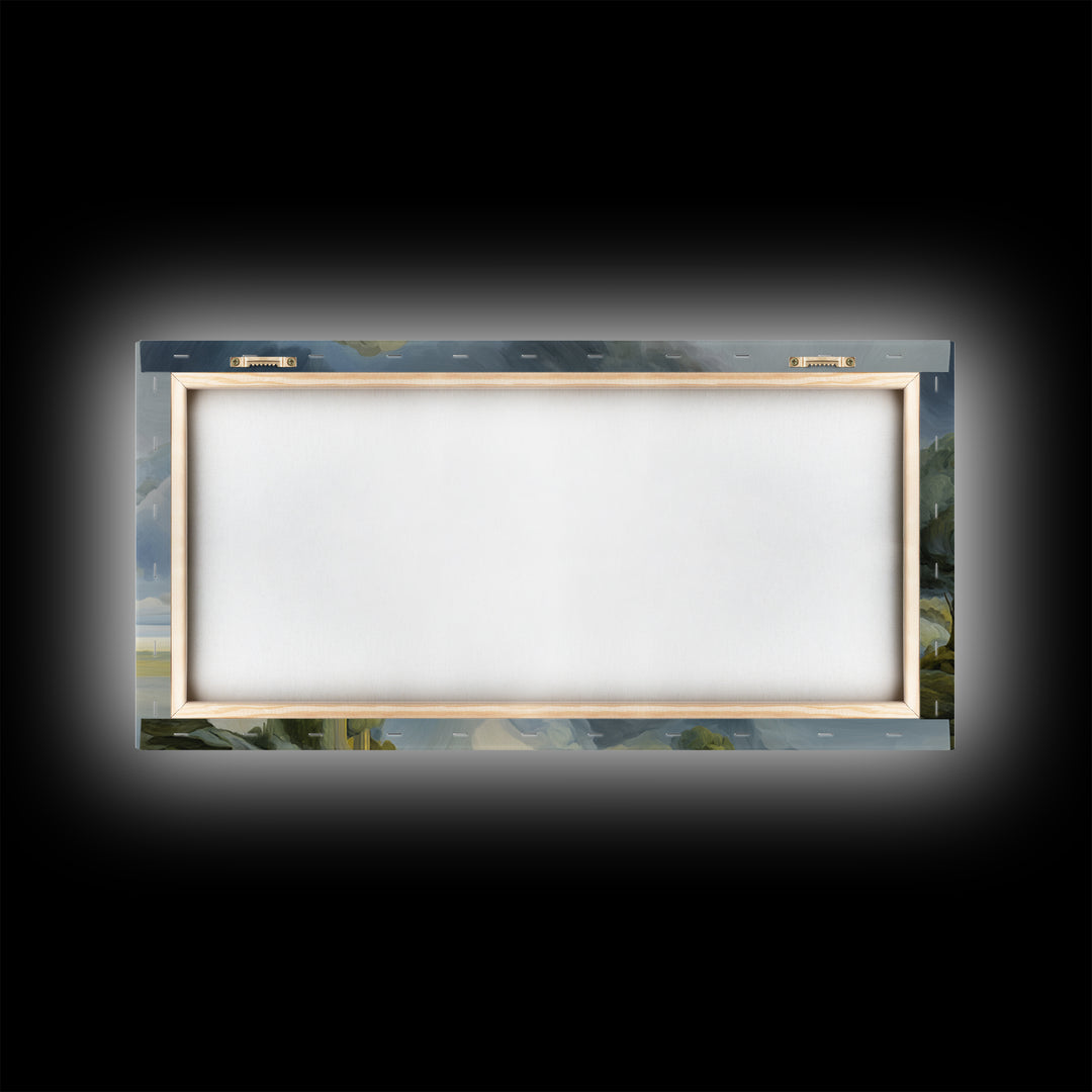 Surreal Dream Landscape Framed Canvas Print, Art, Large Wall Art, Living Room Decor, Fine Art, Prints Wall Art, ART-2x1-55