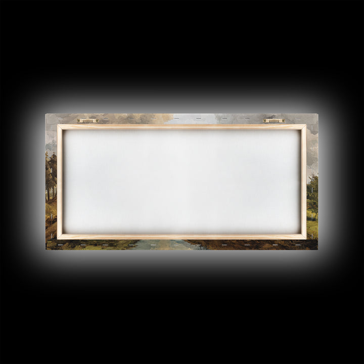 Surreal Dream Landscape Framed Canvas Print, Art, Contemporary Art, Living Room Decor, Fine Art, Art Deco, Original Art, ART-2x1-7