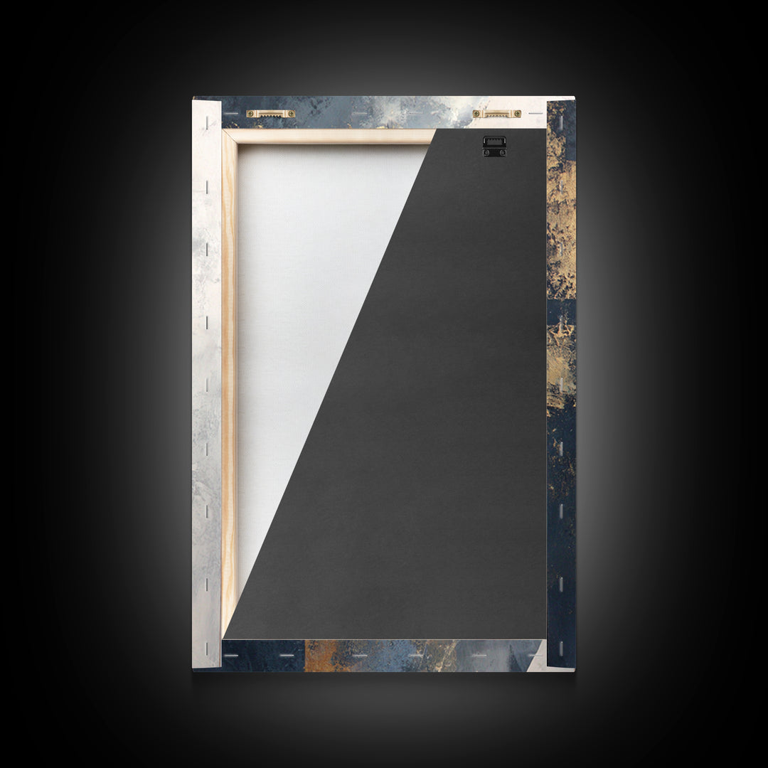 Expressive Portrait with Dramatic Light and Textured Framed Canvas Print, Art, Modern Decor, Living Room Decor, Fine Art, ART-2x3-12