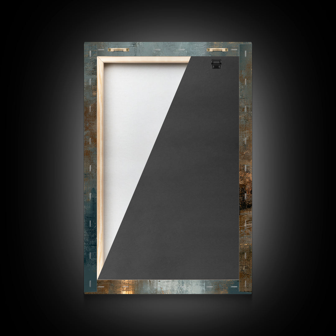 Moody City Scene Reflected Canvas Print, Art, Room Decor, Living Room Decor, Oil Painting, Art Commission, Digital Wall Art, ART-2x3-66