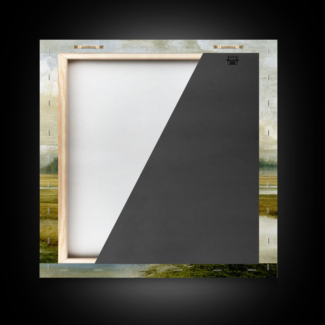 Wide Olive and Beige Meadow Panorama Canvas Print, Above Sofa Art, Set of 3 Wall Art, Living Room Decor, Fine Art, Statement, ASA-1x1-10