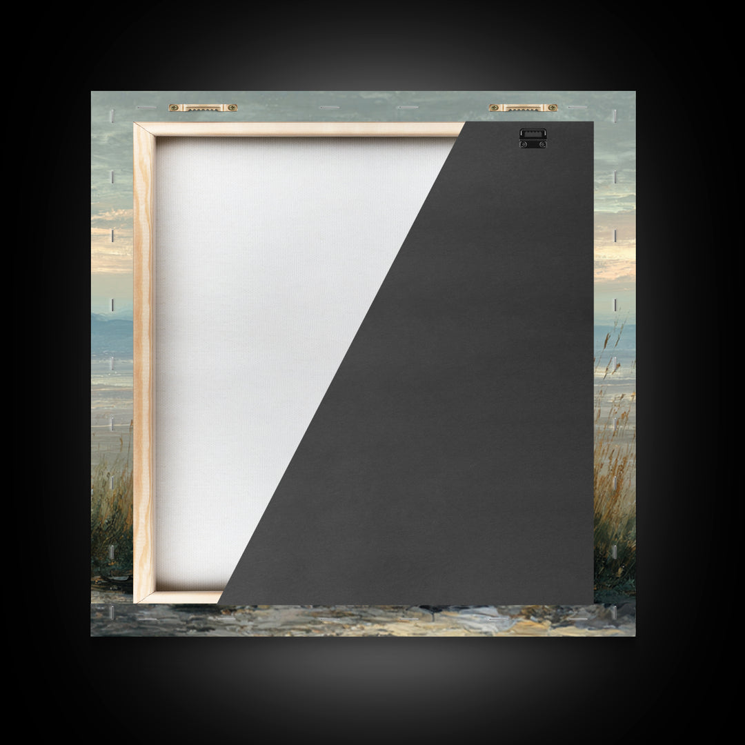 Dramatic Cloudscape over a Distant Valley Canvas Print, Above Sofa Art, Bauhaus Print, Living Room Decor, Statement, ASA-1x1-53
