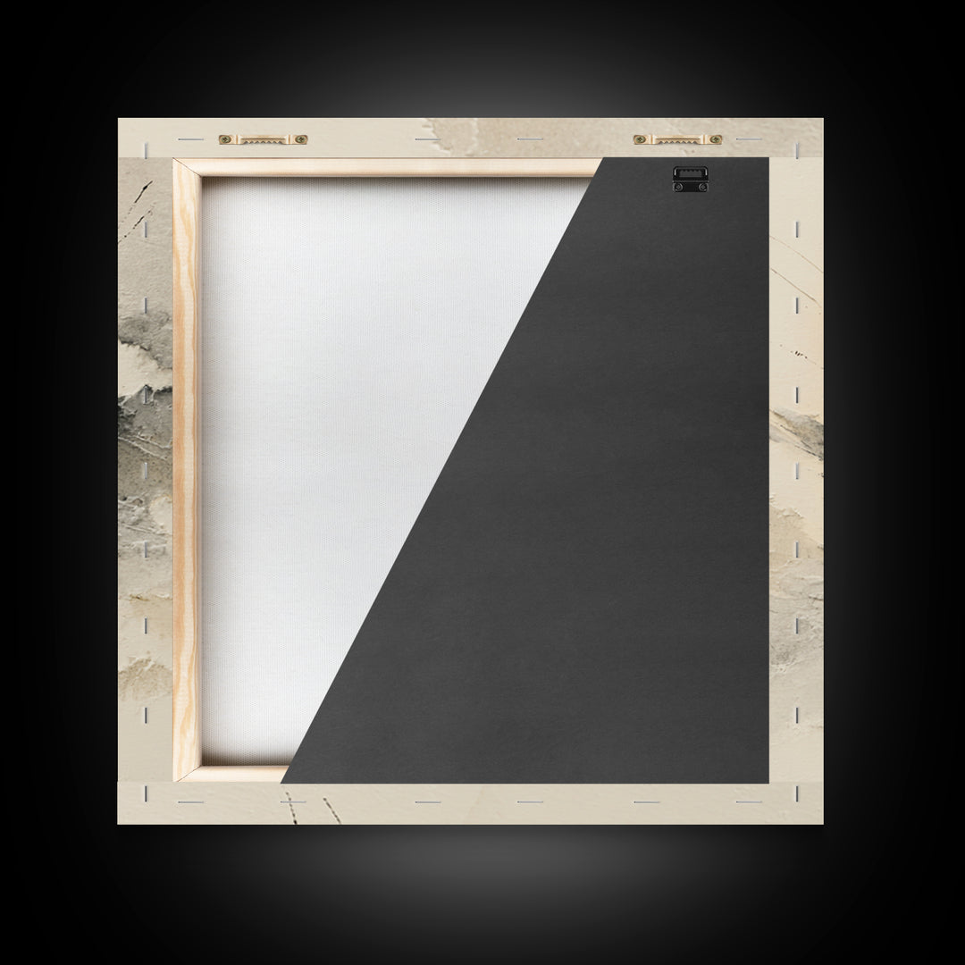 Minimal Black Ink Composition Framed Canvas Print, Above Sofa Art, Living Room Decor, Fine Art, Statement 056, Set of Prints, ASA-1x1-56
