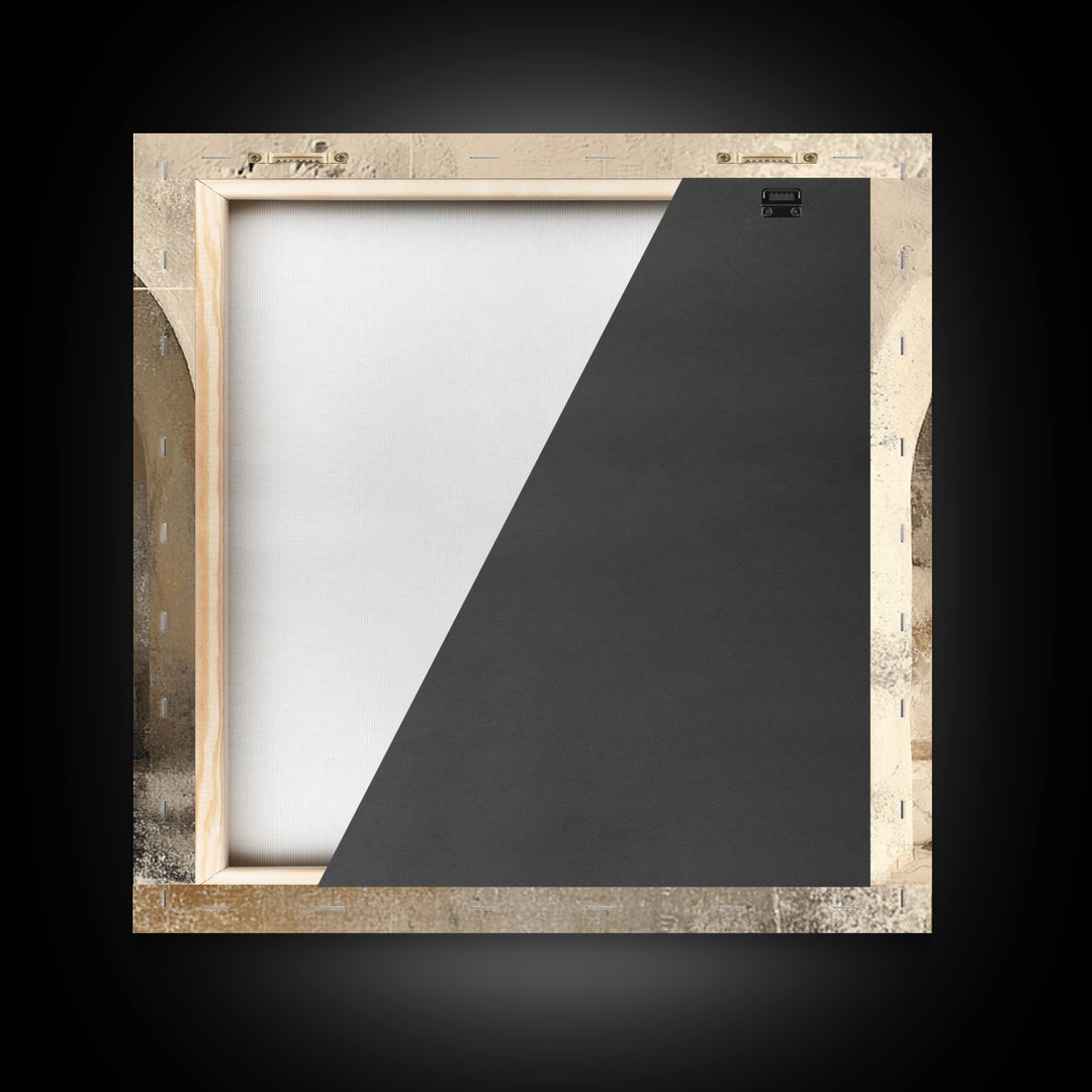 Architectural Arch Study Framed Canvas Print, Above Sofa Art, Minimalist Wall Art, Living Room Decor, Abstract Art, Statement, ASA-1x1-57
