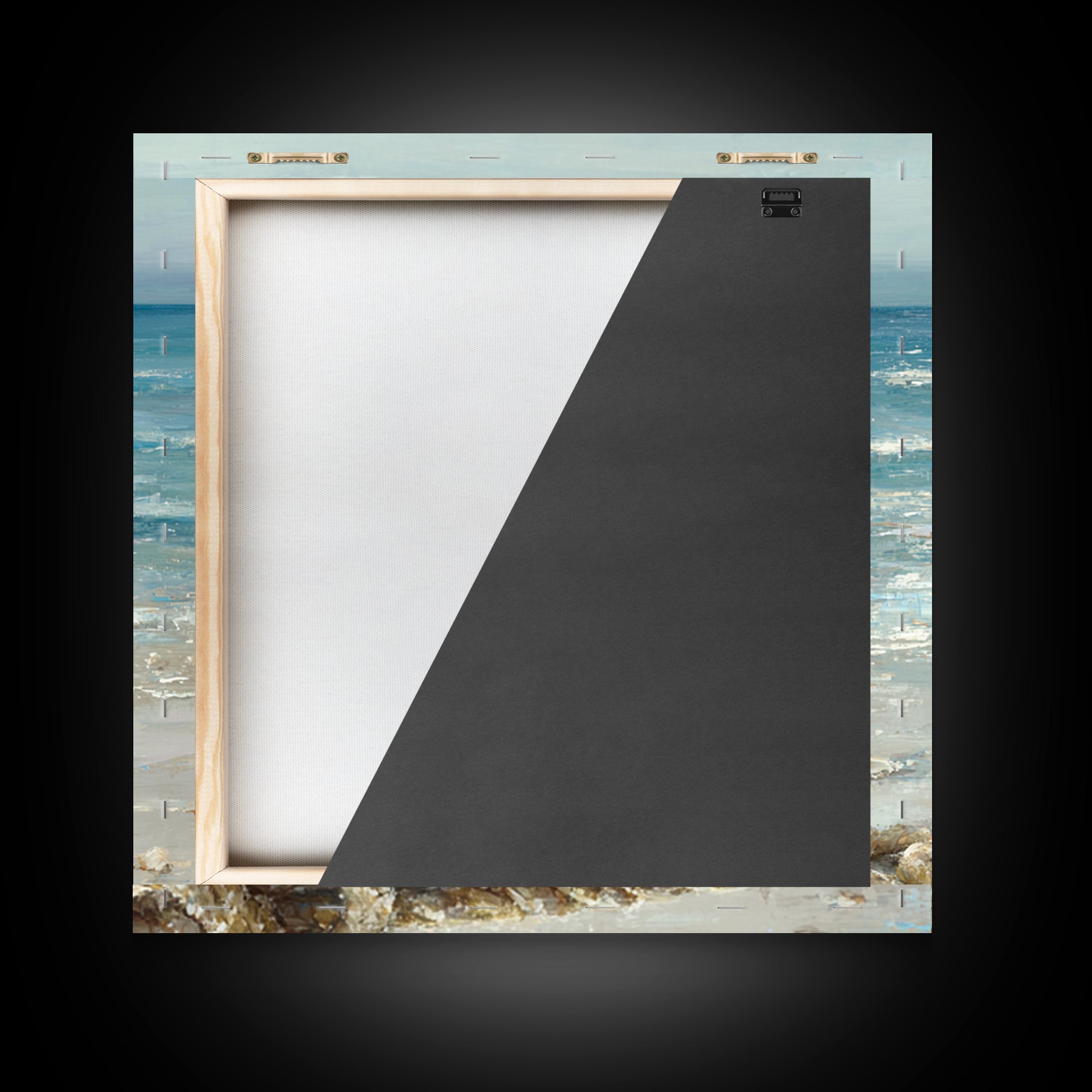 Moody Seascape at Twilight Canvas Print, Above Sofa Art, 3 Piece Wall Art, Living Room Decor, Statement, Neutral Decor, ASA-1x1-60