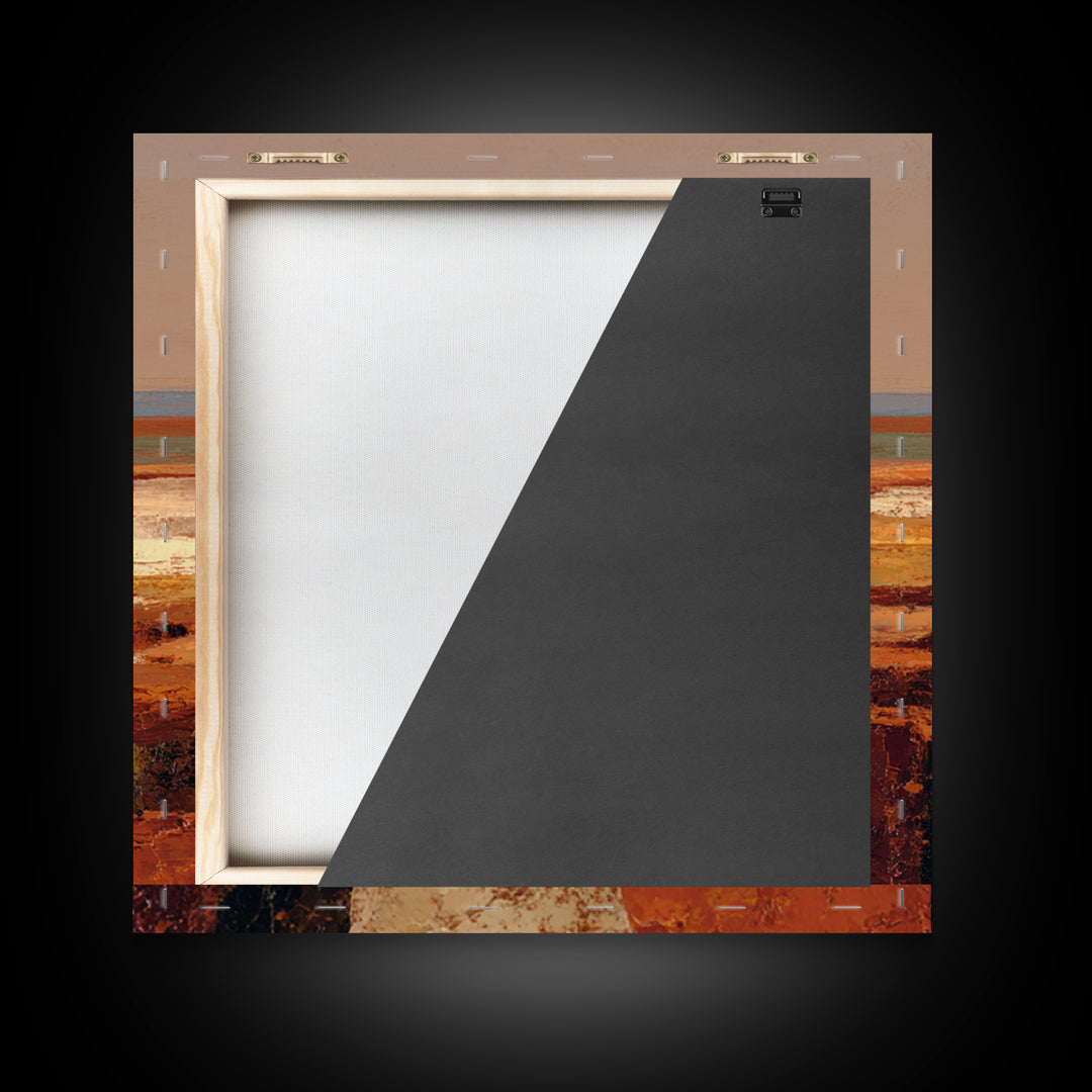 Abstract Canyon Landscape Framed Canvas Print, Above Sofa Art, Living Room Decor, Oil Painting, Statement 007, Set of Prints, ASA-1x1-7