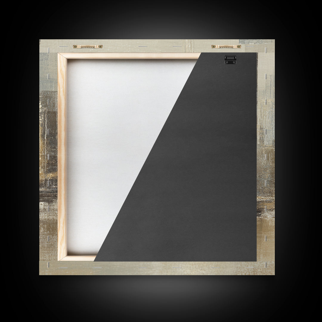 Quiet City Skyline Reduced to Elegant Shapes Canvas Print, Above Sofa Art, Bedroom Wall Art, Living Room Decor, Statement, ASA-1x1-70