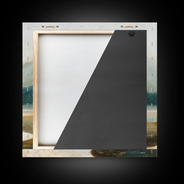 Abstract River Bends Framed Canvas Print, Above Sofa Art, Japandi Wall Art, Living Room Decor, Abstract Art, Statement, ASA-1x1-71