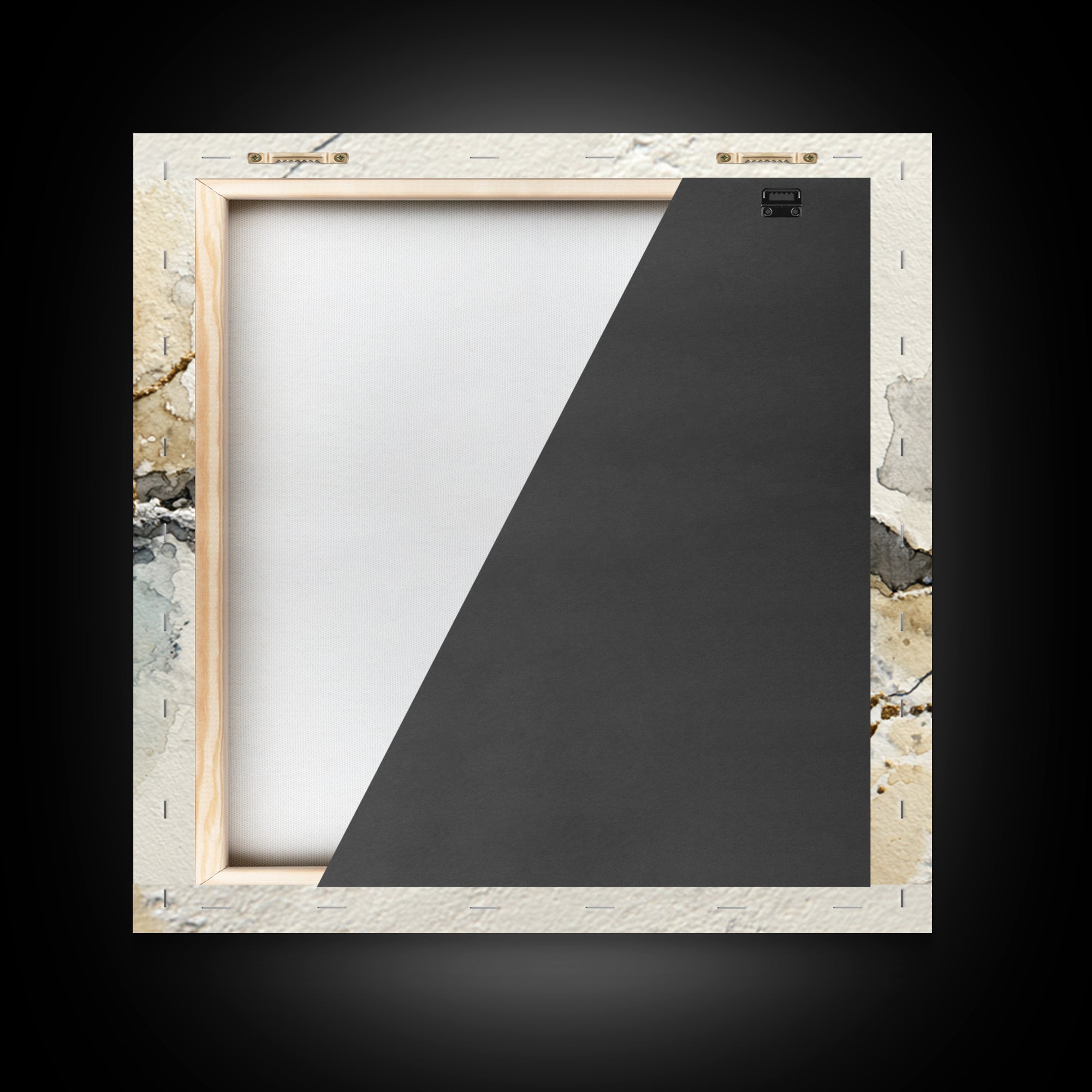 Minimal Black Ink Composition Framed Canvas Print, Above Sofa Art, Farmhouse Decor, Living Room Decor, Fine Art, Statement, ASA-1x1-8