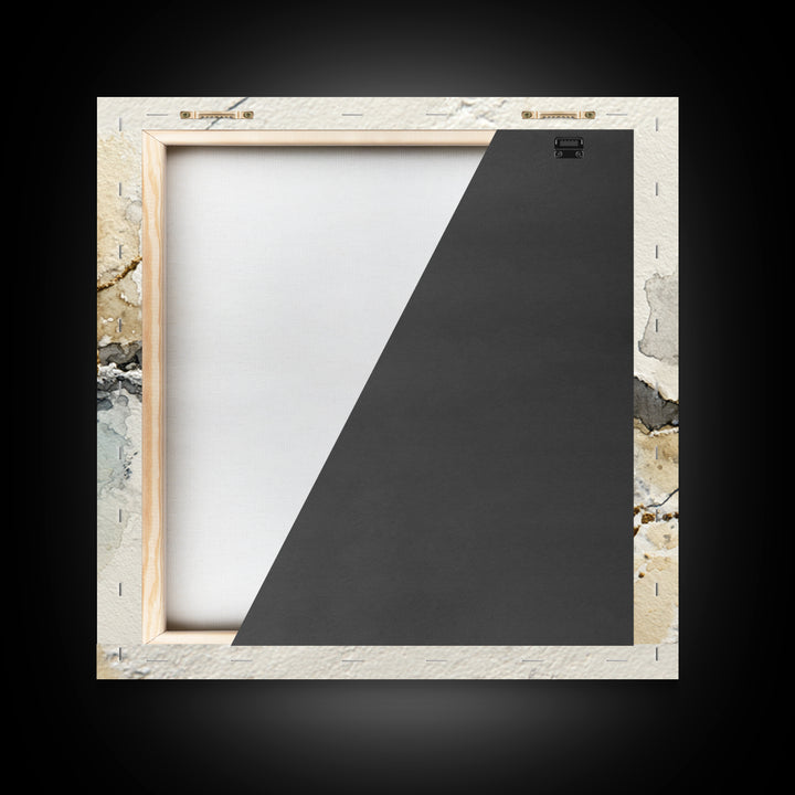 Minimal Black Ink Composition Framed Canvas Print, Above Sofa Art, Farmhouse Decor, Living Room Decor, Fine Art, Statement, ASA-1x1-8