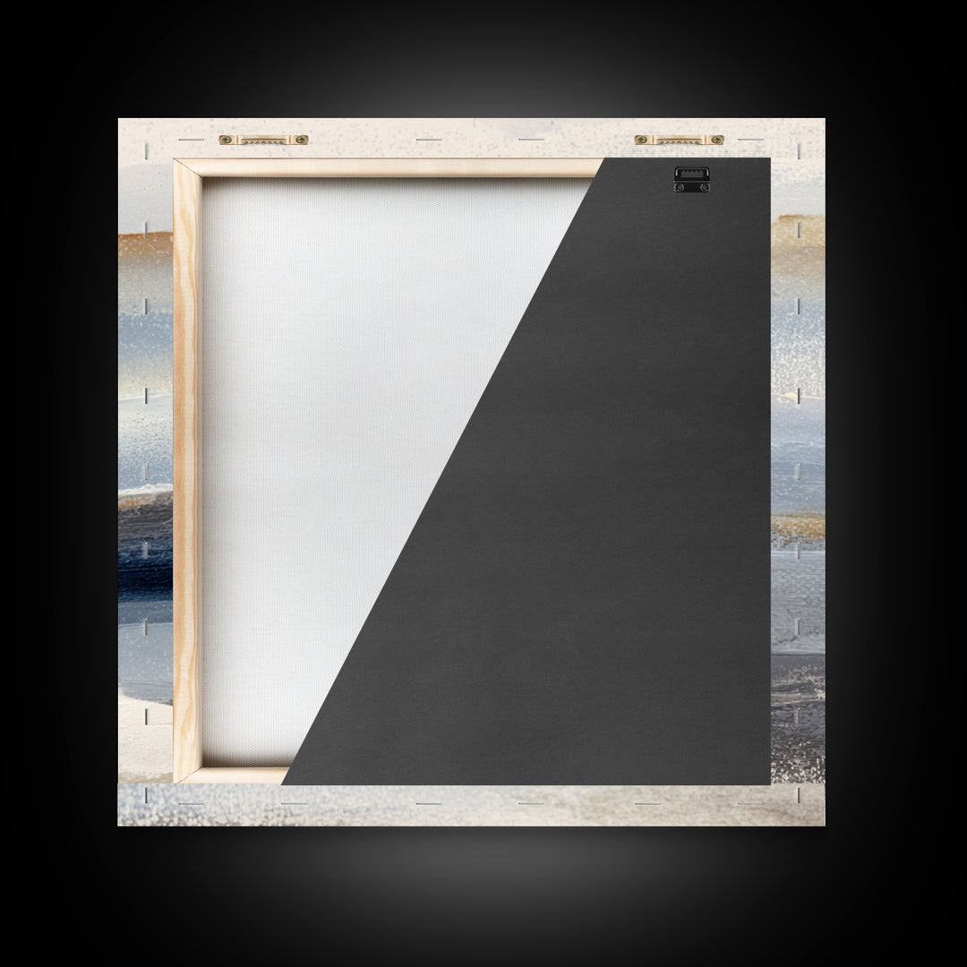 Minimal Black Ink Composition Framed Canvas Print, Above Sofa Art, Wall Decor, Living Room Decor, Fine Art, Statement, ASA-1x1-80