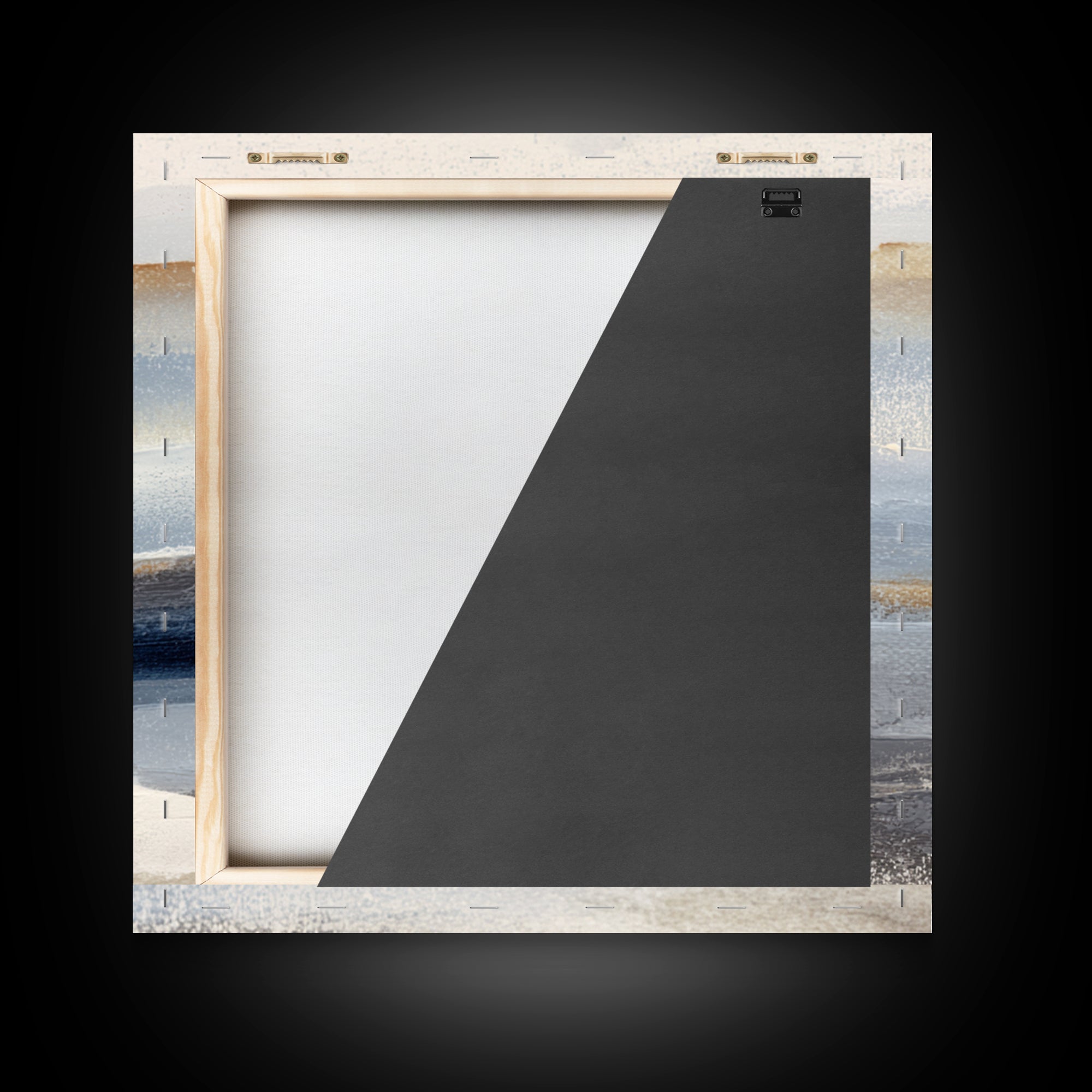 Minimal Black Ink Composition Framed Canvas Print, Above Sofa Art, Wall Decor, Living Room Decor, Fine Art, Statement, ASA-1x1-80