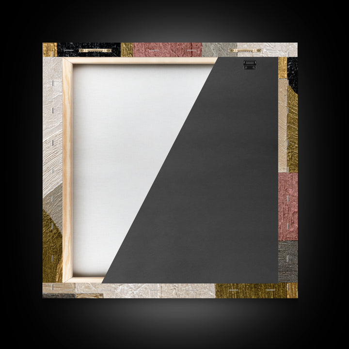 Textured Plaster Abstract Framed Canvas Print, Above Sofa Art, Neutral Decor, Living Room Decor, Fine Art, Statement, ASA-1x1-83