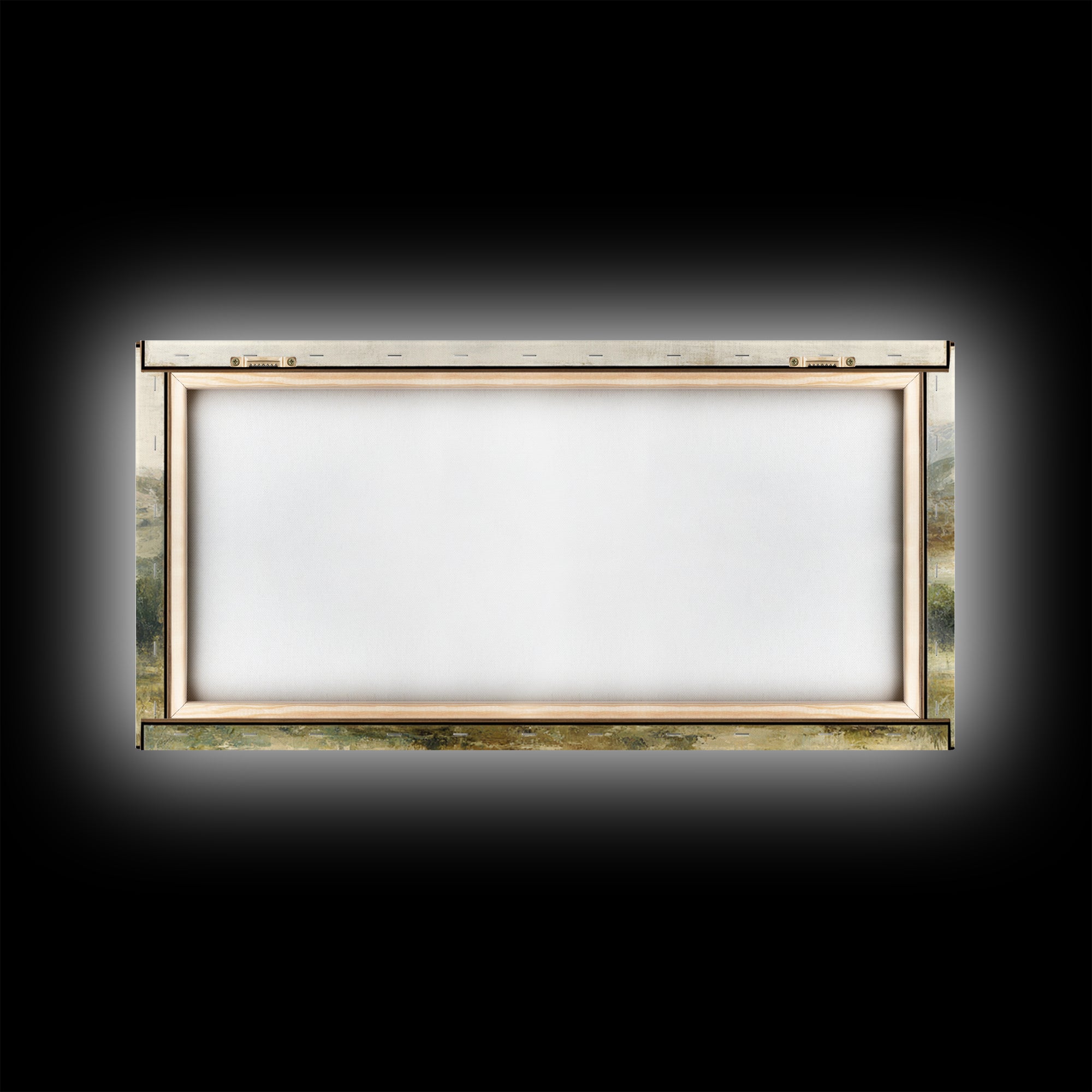Sunlit Rolling Hills Framed Canvas Print, Above Sofa Art, Boho Decor, Living Room Decor, Fine Art, Statement, Large Wall Art, ASA-2x1-13