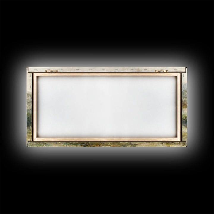 Sunlit Rolling Hills Framed Canvas Print, Above Sofa Art, Boho Decor, Living Room Decor, Fine Art, Statement, Large Wall Art, ASA-2x1-13
