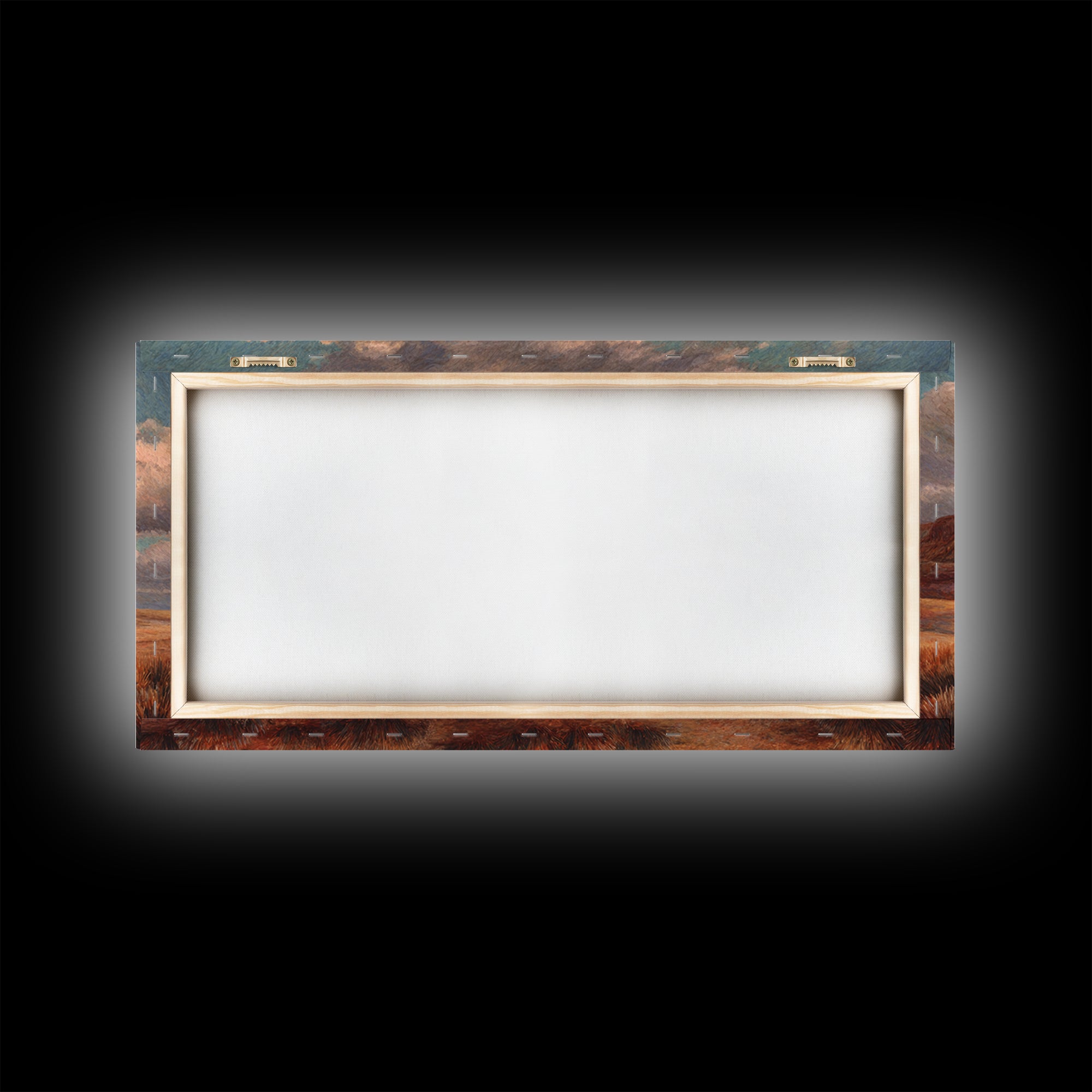 Desert Mesa Panorama Framed Canvas Print, Above Sofa Art, Wall Art, Living Room Decor, Fine Art, Statement, Horizontal Wall Art, ASA-2x1-40