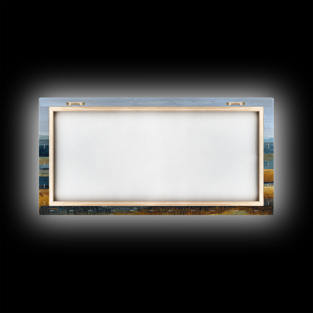 Oversized Abstract Landscape Framed Canvas Print, Above Sofa Art, Contemporary Art, Living Room Decor, Oil Painting, Statement, ASA-2x1-45