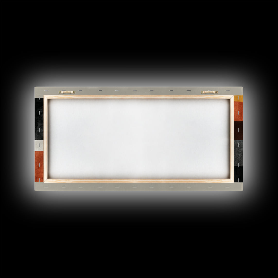 Bold Mid Century Geometric Forms Canvas Print, Above Sofa Art, Printable Wall Art, Living Room Decor, Abstract Art, Statement, ASA-2x1-48
