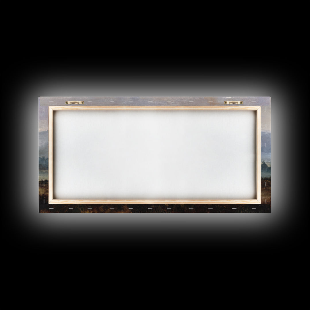 Gallery Style Landscape with Expansive Negative Space Canvas Print, Above Sofa Art, Textured Wall Art, Living Room Decor, ASA-2x1-68