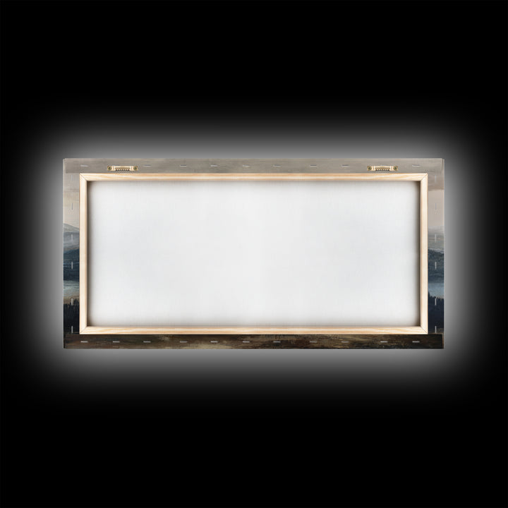 Oversized Abstract Landscape Canvas Print, Above Sofa Art, Framed Wall Art, Living Room Decor, Statement, Living Room Wall Art, ASA-2x1-69
