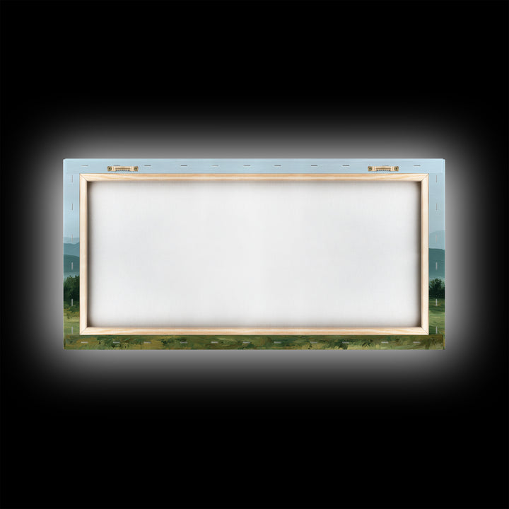 Wide Olive and Beige Meadow Panorama Canvas Print, Above Sofa Art, Art Print, Living Room Decor, Fine Art, Statement, ASA-2x1-78