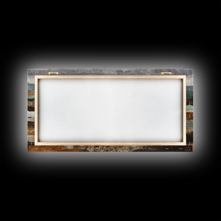 Oversized Abstract Landscape Canvas Print, Above Sofa Art, Framed Wall Art, Living Room Decor, Statement, Living Room Wall Art, ASA-2x1-93