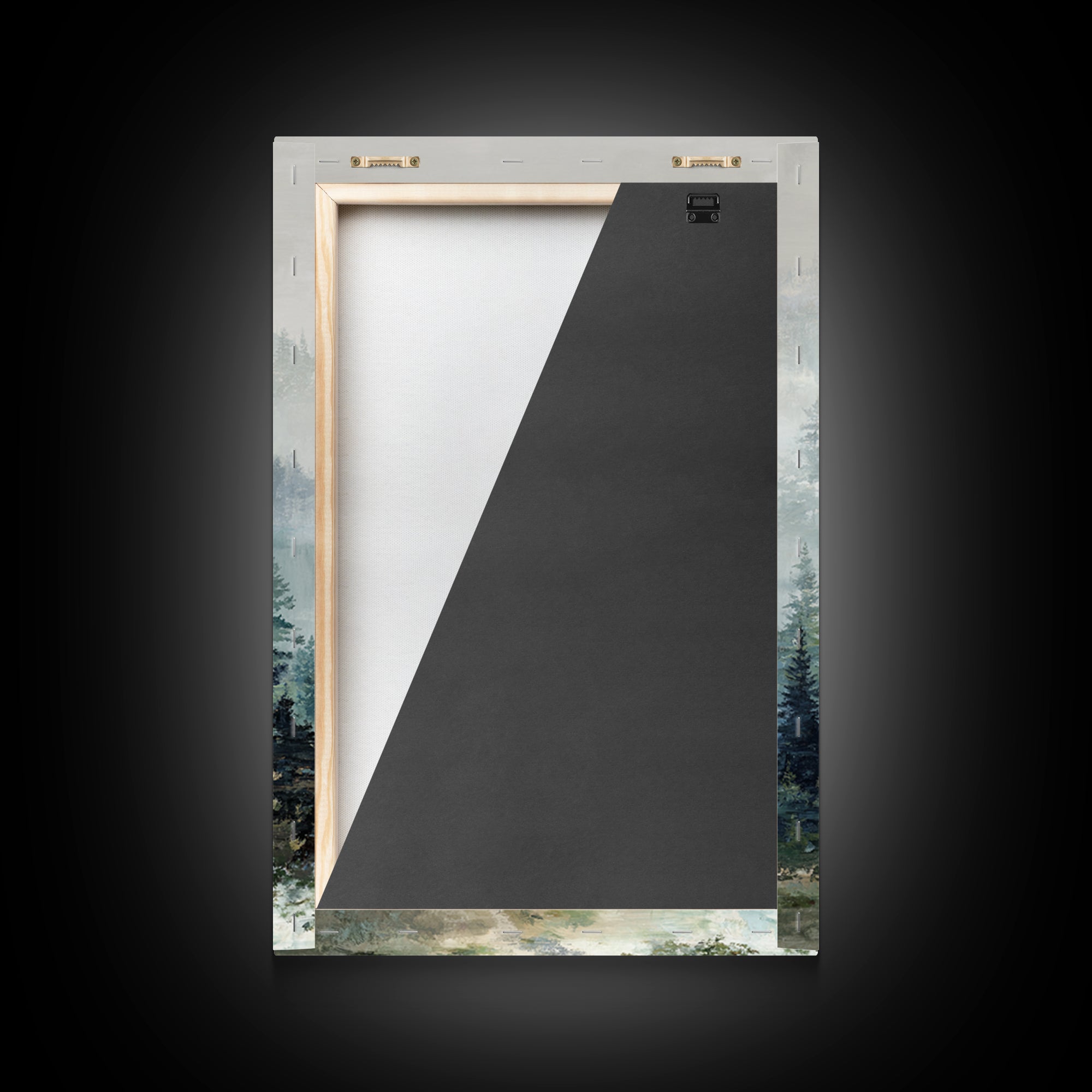 Modern Scandinavian Forest Framed Canvas Print, Above Sofa Art, Modern Decor, Living Room Decor, Fine Art, Statement, ASA-2x3-47