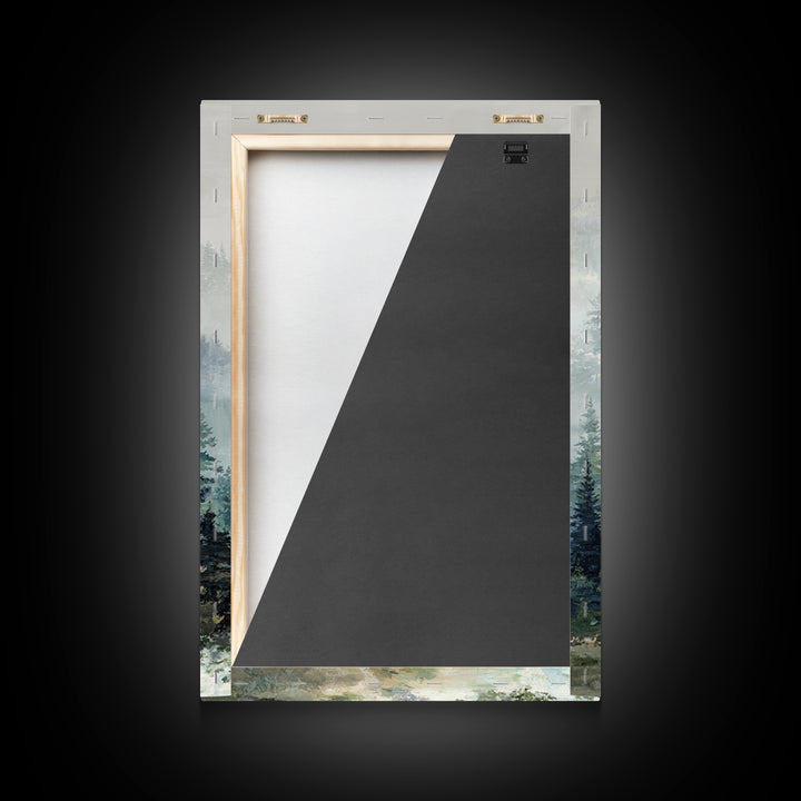 Modern Scandinavian Forest Framed Canvas Print, Above Sofa Art, Modern Decor, Living Room Decor, Fine Art, Statement, ASA-2x3-47
