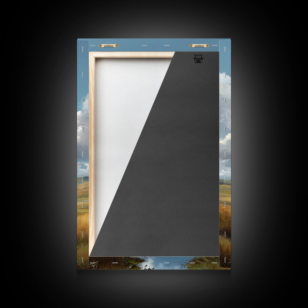 Dramatic Cloudscape over a Distant Valley Canvas Print, Above Sofa Art, Home Decor, Living Room Decor, Fine Art, Statement, ASA-2x3-61