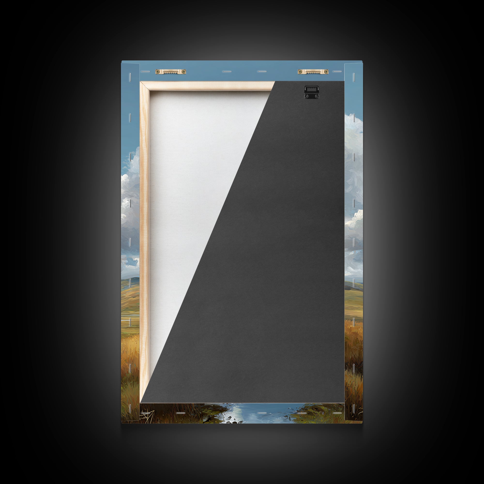 Dramatic Cloudscape over a Distant Valley Canvas Print, Above Sofa Art, Home Decor, Living Room Decor, Fine Art, Statement, ASA-2x3-61
