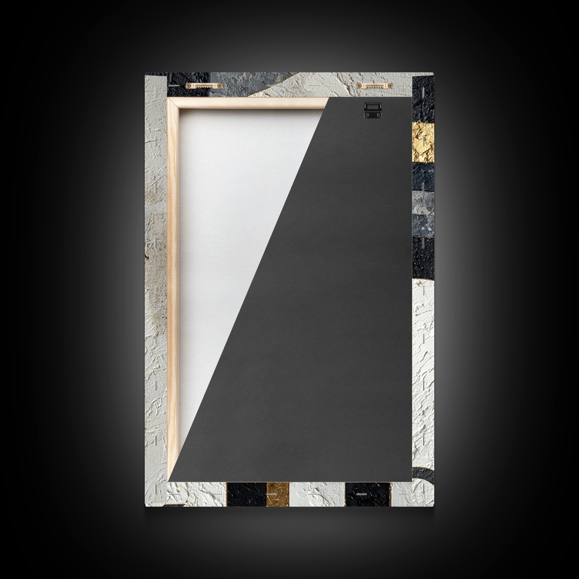 Luxury Monochrome Stone Composition Framed Canvas Print, Above Sofa Art, Room Decor, Living Room Decor, Fine Art, Statement, ASA-2x3-75