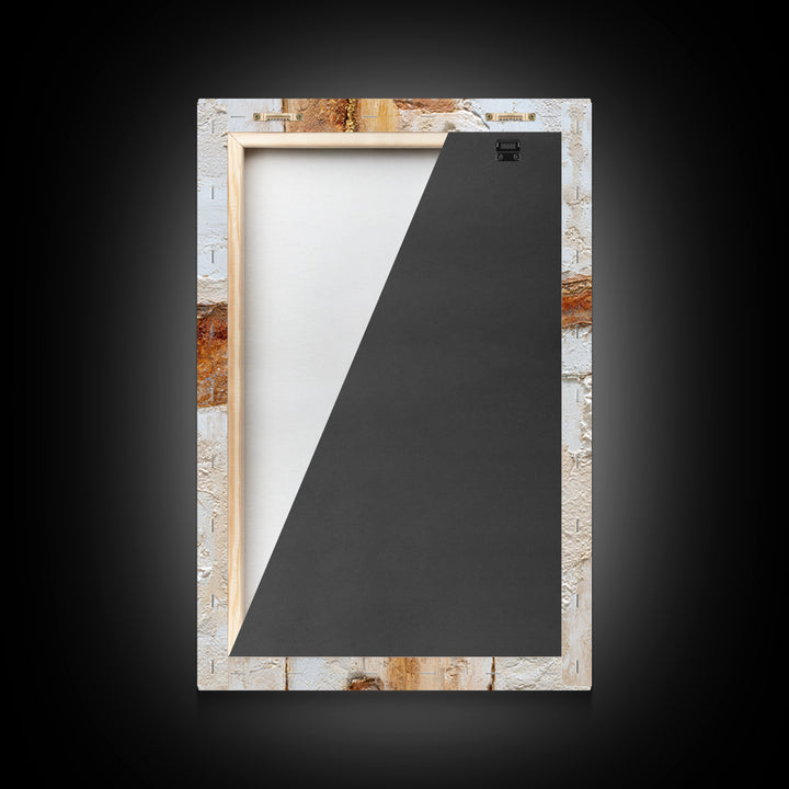 Textured Plaster Abstract Canvas Print, Above Sofa Art, Framed Wall Art, Living Room Decor, Abstract Art, Statement, ASA-2x3-91