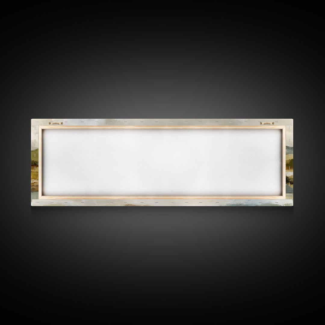 Oversized Abstract Landscape Framed Canvas Print, Above Sofa Art, Frame Tv Art, Living Room Decor, Fine Art, Statement, ASA-3x1-17
